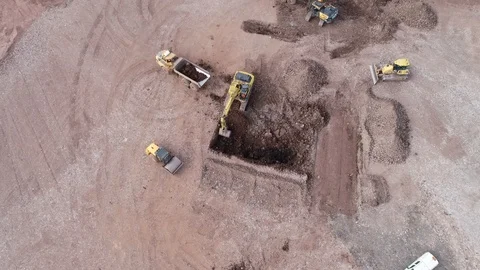 Aerial Construction Stock Footage 123788645