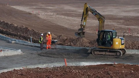 Aerial Construction Video stock 123789622