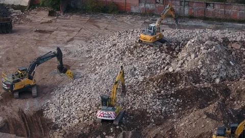 Aerial Construction Stock Footage 123790320