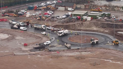 Aerial Construction Video stock 123790801