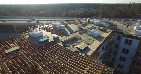 Aerial of Construction Site 06 스톡 동영상 91977478
