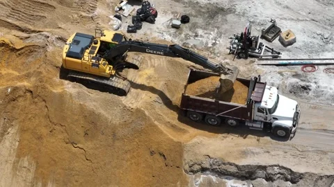 Aerial Construction Site in Delray Beach Florida 4K Stock Footage 246016158