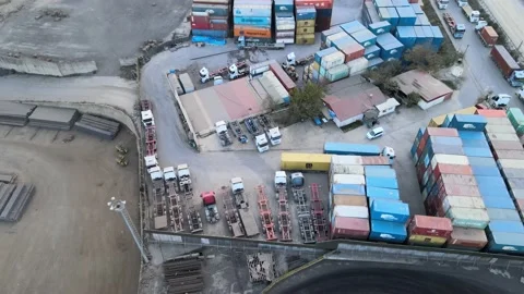 Aerial container transportation Stock Footage 239272584