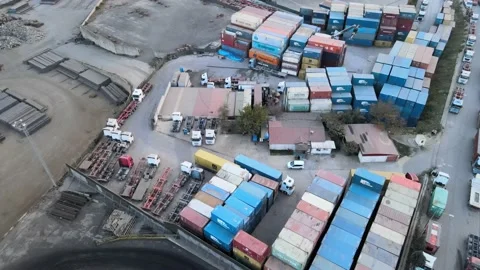 Aerial container transportation Stock Footage 239272808