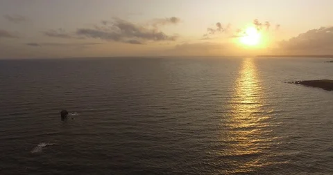 Aerial Cornwall sea view Stock Footage 114881980