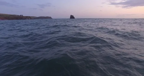 Aerial Cornwall sea view Stock Footage 114884492