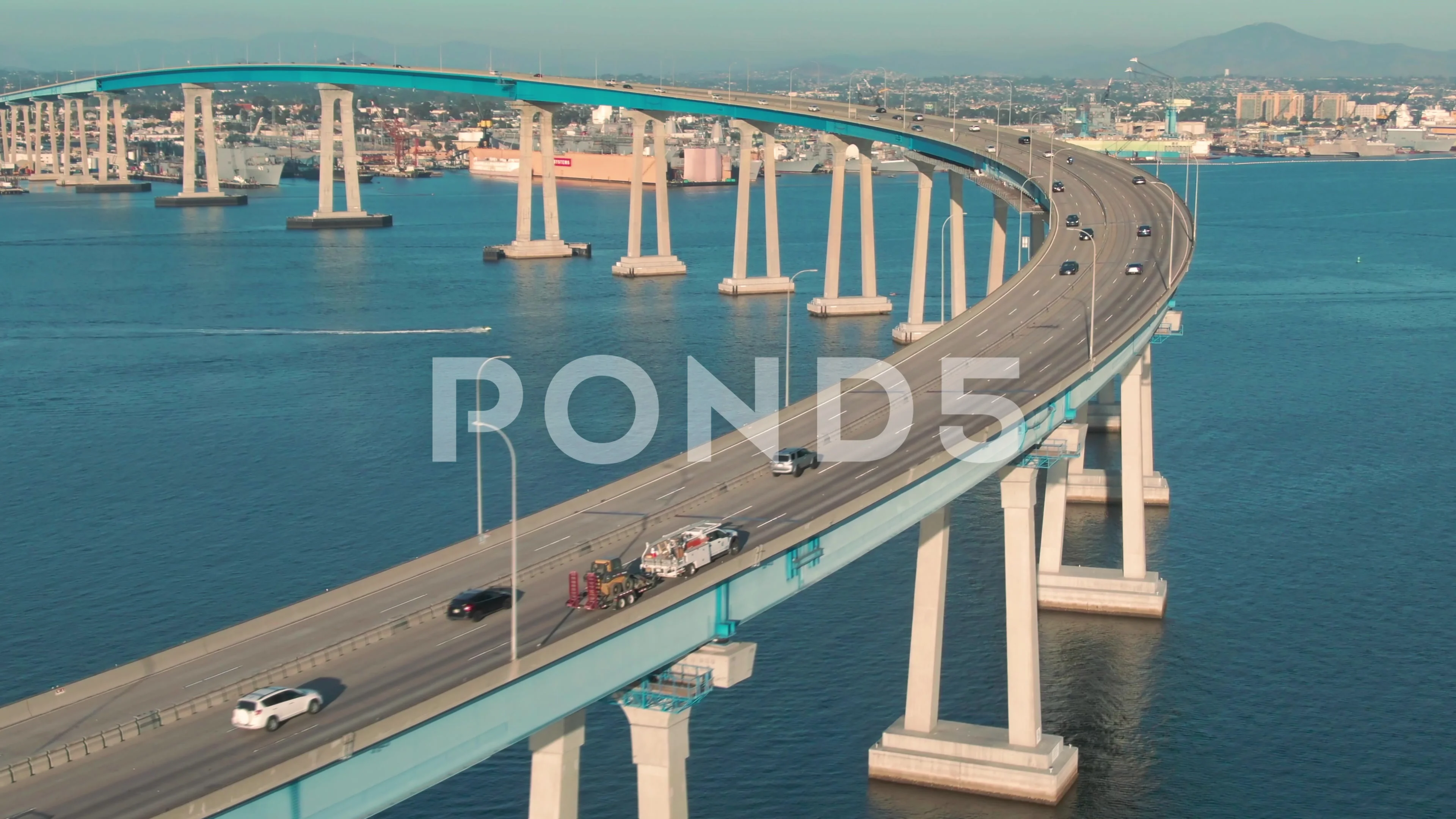 1970's Footage - Driving Over San Diego Coronado Bay Bridge 