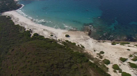 Aerial corsica beach Stock Footage 33059010