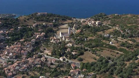 Aerial corsica corbara Stock Footage 33057545