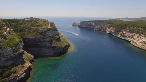 Aerial Corsica Drone Bonifacio Stock Footage 105166327