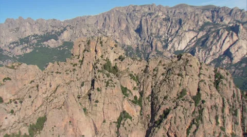 Aerial corsica mountain Stock Footage 33766411