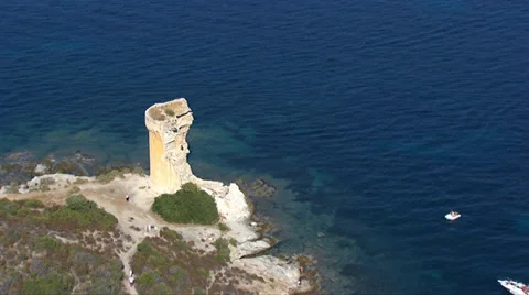 Aerial corsica tower Stock Footage 33737124