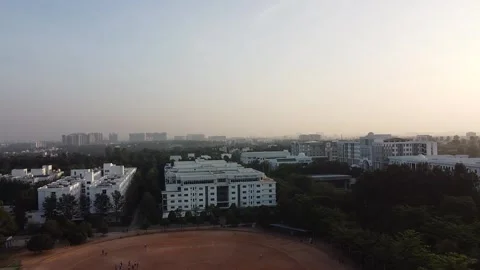 Aerial cricket ground view Stock Footage 257525307
