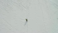 Aerial: Cross-Country Skiing Stock Footage