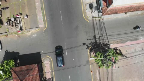 Aerial crossroads traffic 스톡 동영상 147453822