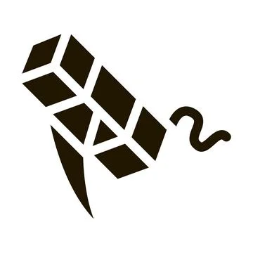 Aerial cubes on string icon Vector Glyph Illustration Illustrazione stock