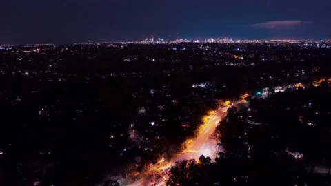 Aerial day to night hyper lapse of Sydney city sky line from late afternoon Stock Footage 160134035