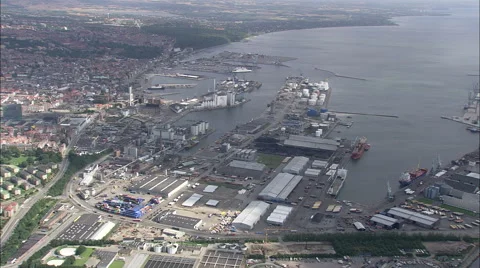 AERIAL Denmark-Aarhus Stock Footage 51885497