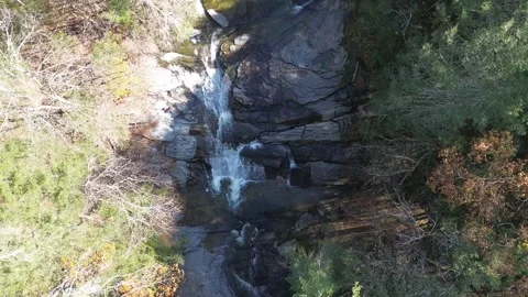 Aerial descent over a waterfall. Stock Footage 264553799