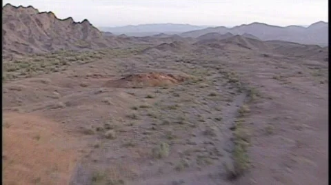 Aerial Desert Ground rush time lapse Stock Footage 298799