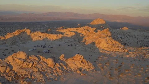 Aerial desert pan Stock Footage 77583473