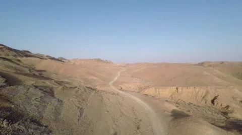 Aerial desert path Stock Footage 51481247