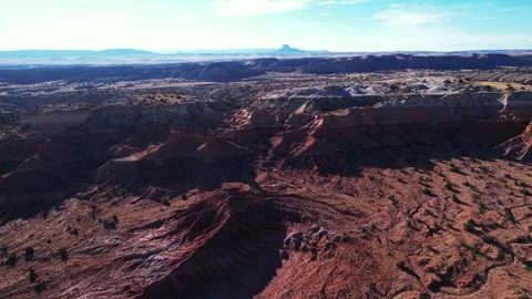 Aerial Desert Red Rocks 3 Stock Footage 249902838