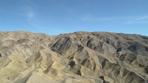 Aerial Dessert Mountain Stock Footage