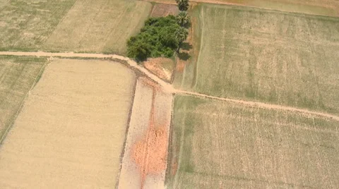 Aerial of different rural fields low altitude-02 Stock-Footage 919694