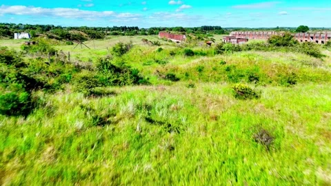 Aerial Dolly Forward Over Abandoned Munitions Facility 库存影片 335685462