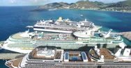 Aerial Done View Of  Cruises Stock Footage