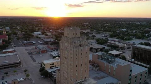 Aerial Down Town Abilene, Tx 스톡 동영상 171883364