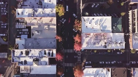 Aerial of Downtown Bend Stock Footage 81533925
