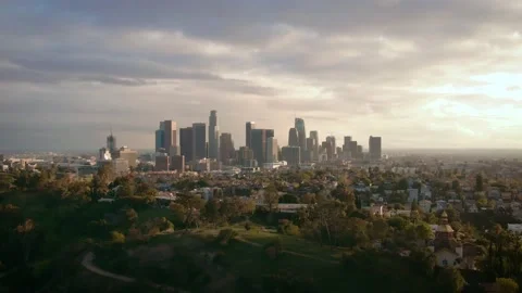 Aerial of Downtown Los Angeles Stock Footage 168707853