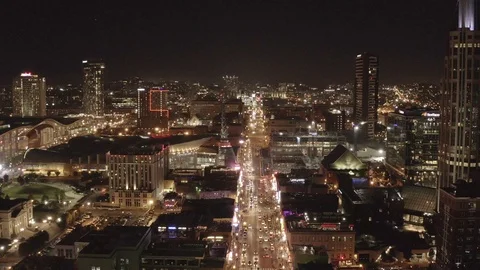 Aerial Downtown Nashville Tennessee - Skyline - DJI Mavic Pro 2 - 4K Stock Footage