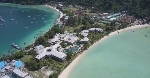 Aerial Downward View Ko Phi Phi Island Vidéo 80351366