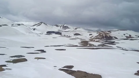 Aerial dramatic snowy mountains Stock Footage 89024260