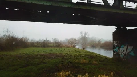 Aerial Drawbridge Germany Stock Footage 103871023