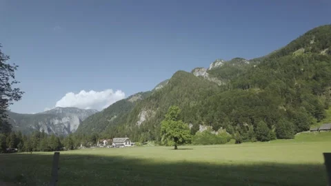 Aerial Drive Through Logar Valley, Slovenia – Scenic Road in Nature Stock Footage 315465834