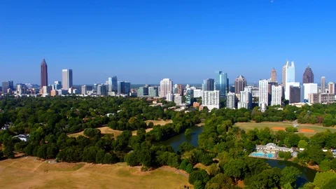 Piedmont Park, Atlanta, GA (4k drone video) 