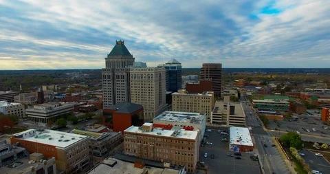 Aerial Drone 4K - North Carolina Greensboro Stock Footage
