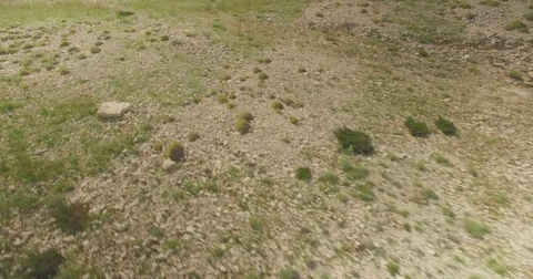 Aerial drone 4k shot above desert in Europe at summer Stock Footage 71290747