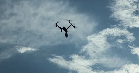 Aerial drone with an action camera 動画素材 335646958