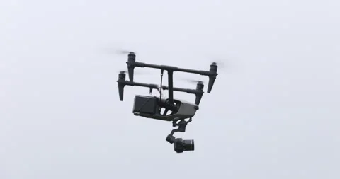 Aerial drone with an action camera Vídeos de archivo 335649594