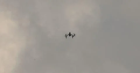 Aerial drone with an action camera Stock Photos