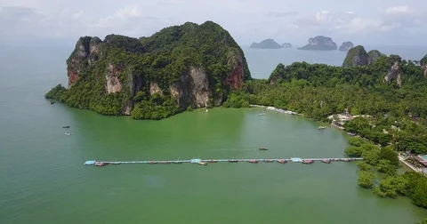 Aerial Drone Bay  Stock Footage 80181186