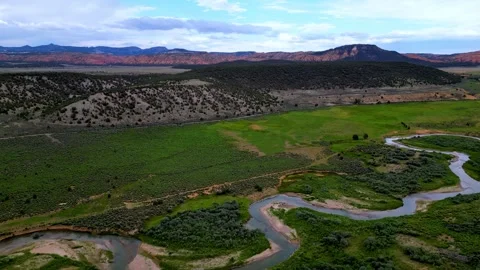 Aerial drone captures Bryce Canyon in Utah. The canyon's unique, surreal Stock Footage 280696722