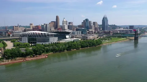 Aerial drone Cincinnati Stock Footage 158179443