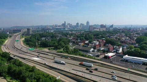 Aerial drone Cincinnati Stock Footage 158181939