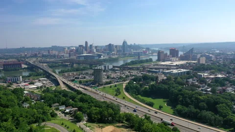 Aerial drone Cincinnati Stock Footage 158182436